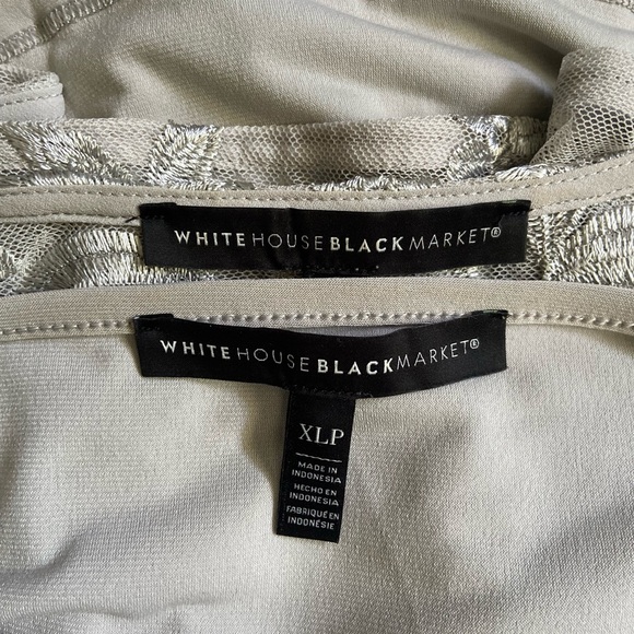 White House Black Market Embroidered Top Set-Size XLP - Picture 3 of 4